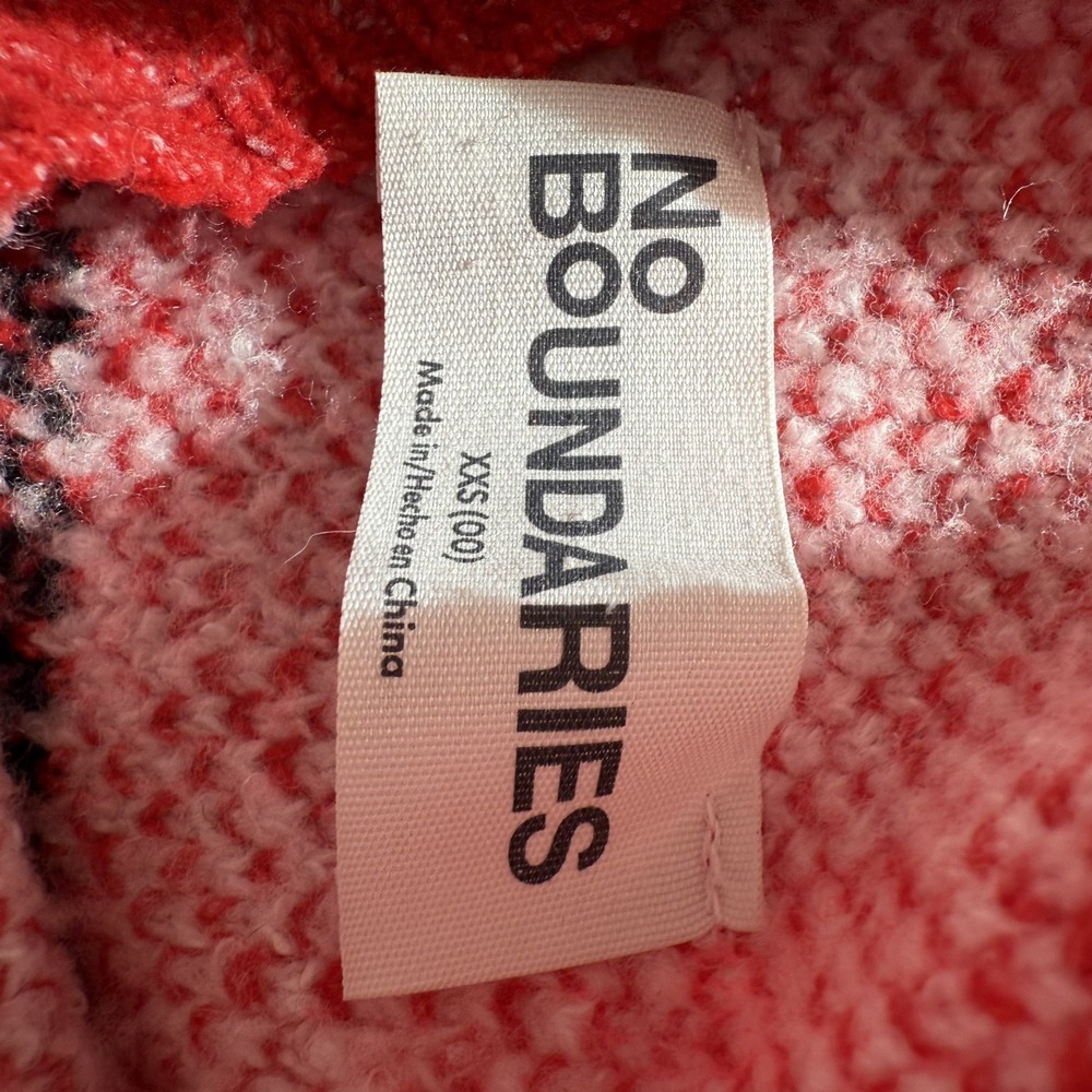 No Boundaries Oversized XXS Nordic Snowflake Holiday Pullover Sweater Ski Winter - Picture 8 of 16